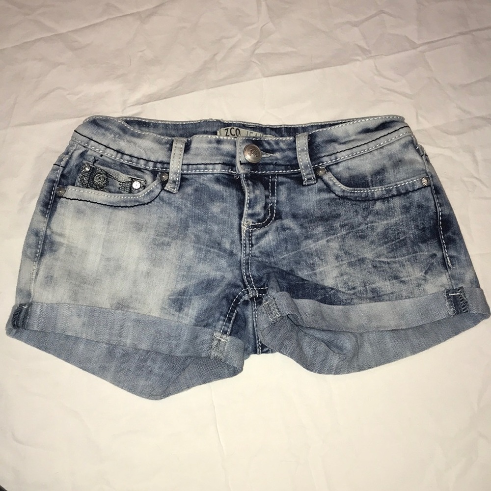 Dark & Light Denim Jean Shorts